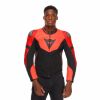 Dainese IPERATTIVA sportovně-cestovní kožená bunda fluo-červená/černá vel.52